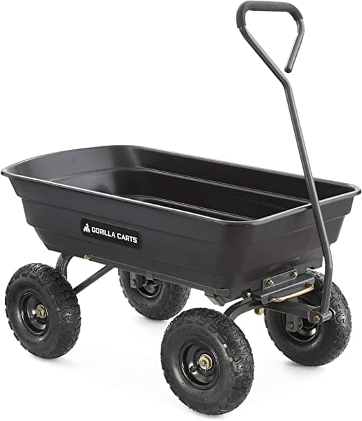 Garden Dump Cart with Steel Frame