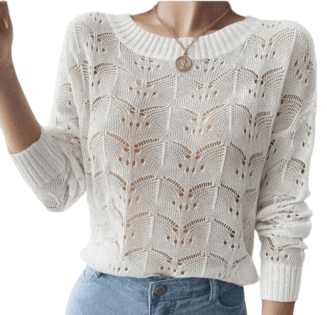 100% Organic Cotton Ladies long Sleeve Sweater